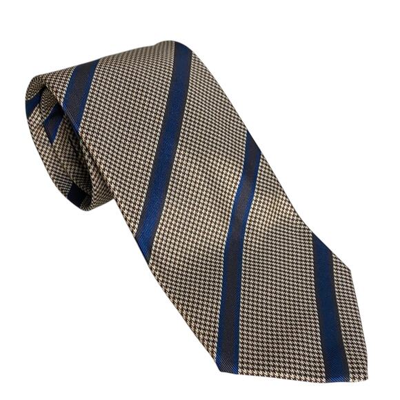 NWT Brioni Flannel and Blue Striped Tie Hand Made in Italy 100% Silk - Picture 11 of 14